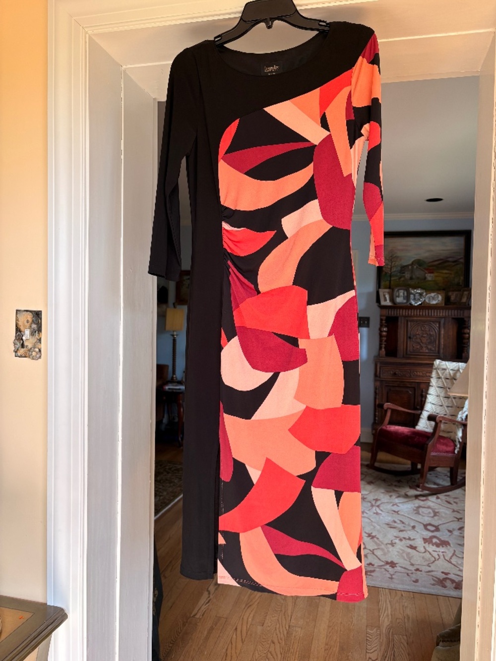 Laundry by Shelli Segal Sexy Bodycon Geometric Abstract Print Dress